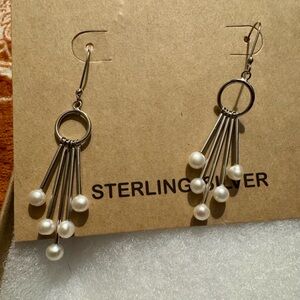 Sterling Silver Pearl Earrings